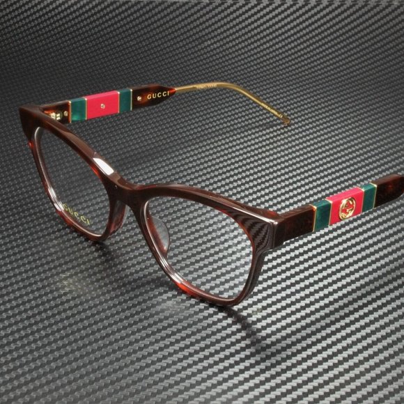 Gucci Gold Brown 54mm Eyeglasses - Picture 1 of 4